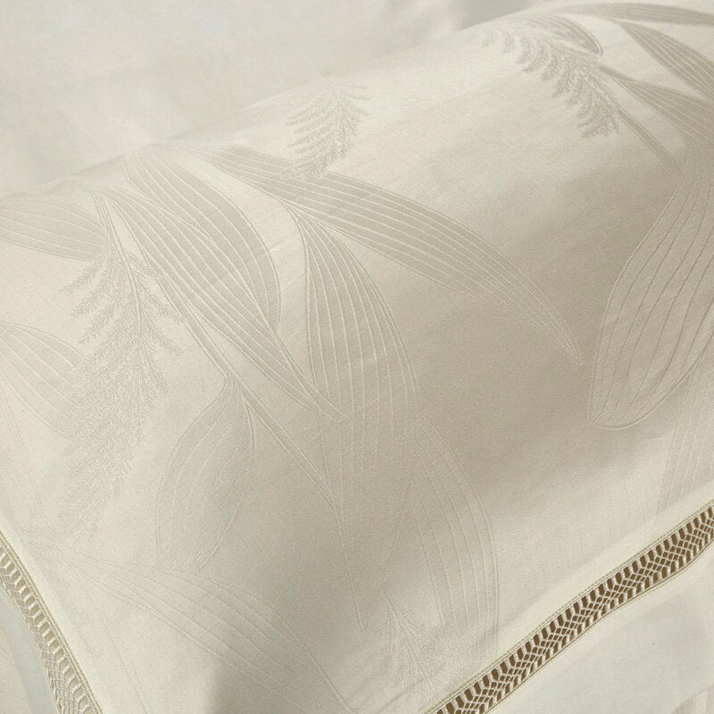 Luxury Annecy 6-Piece Egyptian Cotton Bedding Set with Ivory Embroidery | 1000 TC