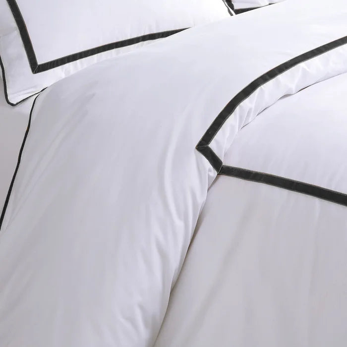 Organic Cotton Ascona Bedding Set | Italian Embroidery 1000 TC Queen & King Sizes