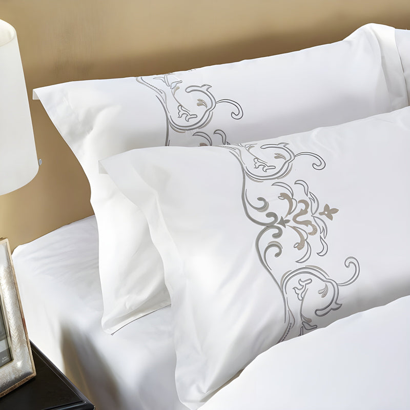 Luxurious Embroidered Organic Cotton Bedding Set