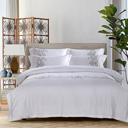 Luxurious Embroidered Organic Cotton Bedding Set