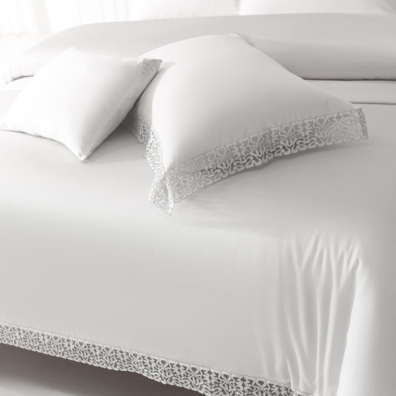 Luxurious Santorini Bedding Set - 4 Pieces: Egyptian Cotton Duvet Cover