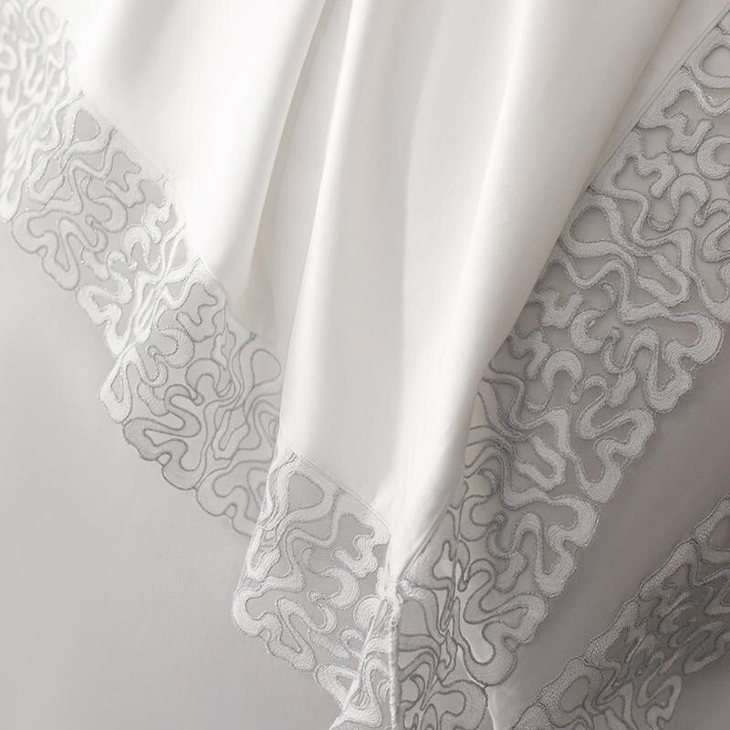 Luxurious Santorini Bedding Set - 4 Pieces: Egyptian Cotton Duvet Cover